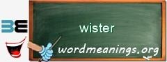 WordMeaning blackboard for wister